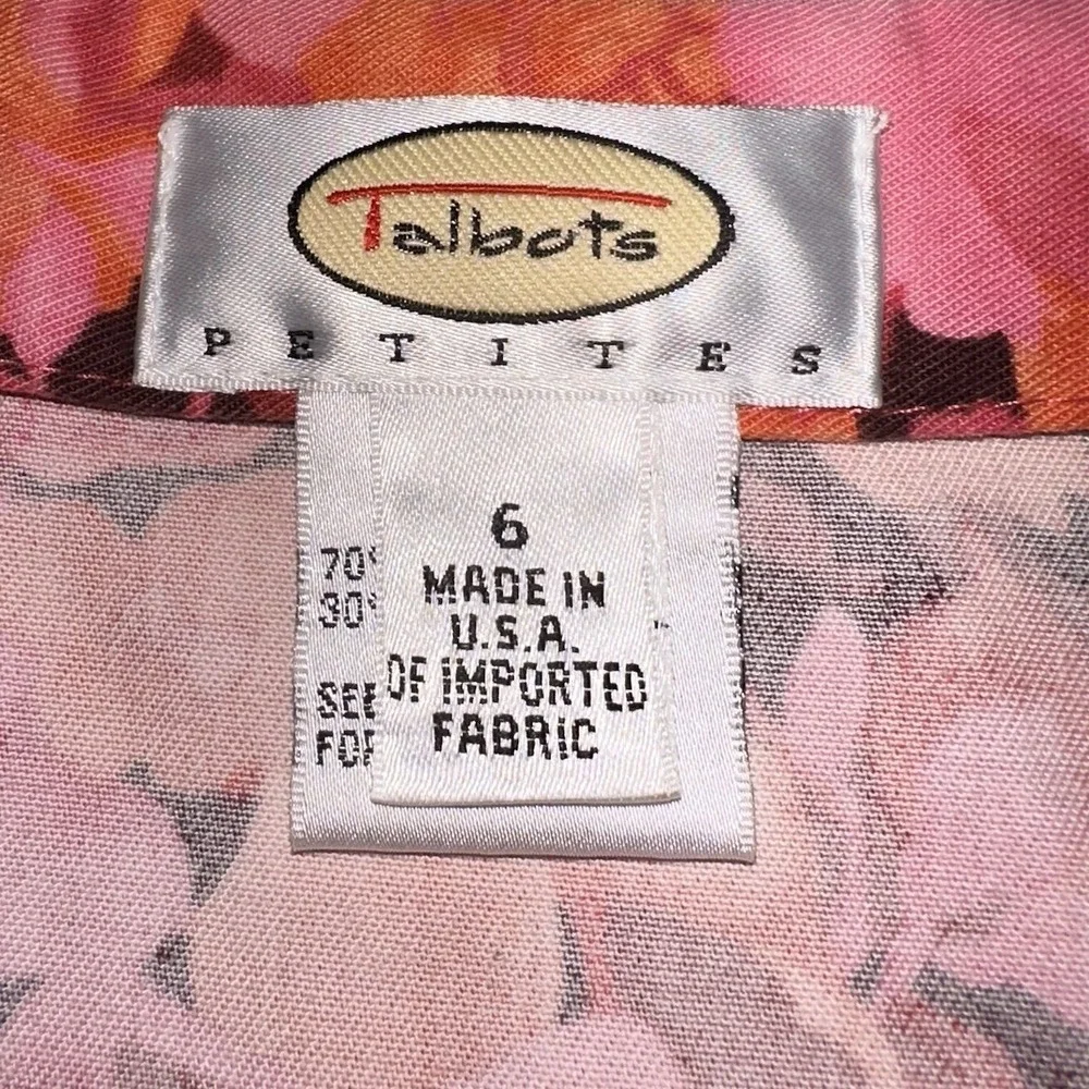 Vintage 90s Talbot's Pink Floral A-Line Maxi Skirt Cottage Women's Petite 6 Flaw
